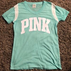 Juniors PINK V neck t shirt